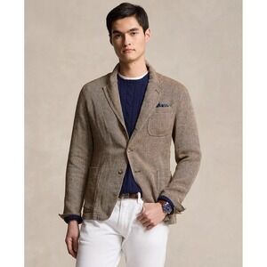 Polo Ralph Lauren Men's Herringbone Sport Linen Coat Size 42R 42‎ Regular